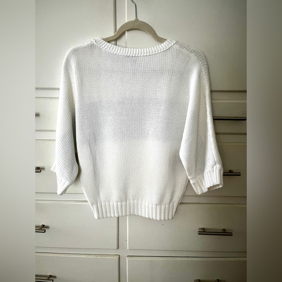 🆕 Worth cotton color block sweaterer in black and white size small - Picture 2 of 7